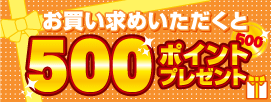 お買い求めいただくと500ポイントプレゼント