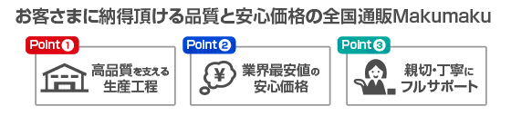 お客様に納得頂ける品質と安心価格の全国通販Makumaku